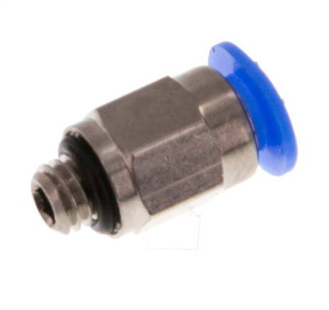 4mm x M 5 Messing/POM Insteekfitting buitendraad Compact Ontwerp NBR [5 Stuks]