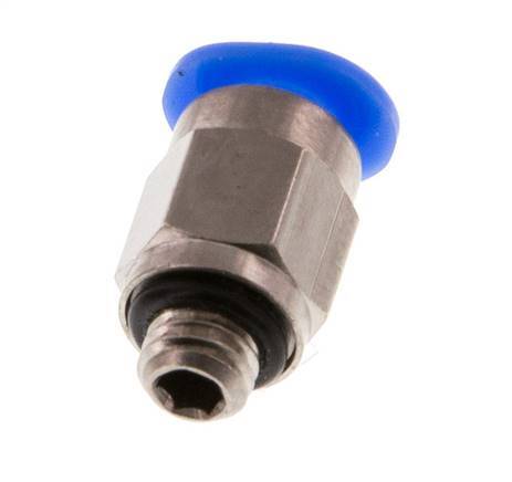 4mm x M 5 Messing/POM Insteekfitting buitendraad Compact Ontwerp NBR [5 Stuks]
