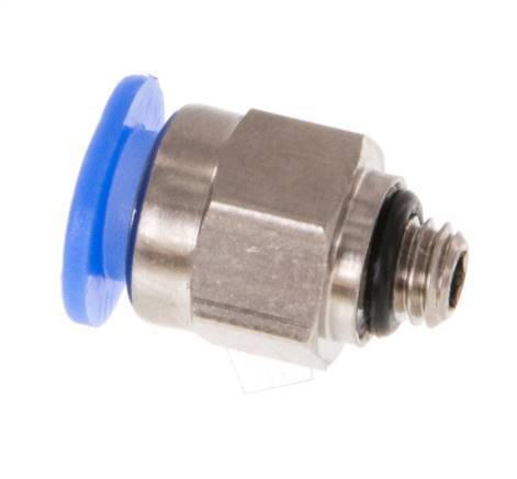6mm x M 5 Messing/POM Insteekfitting buitendraad Compact Ontwerp NBR [5 Stuks]