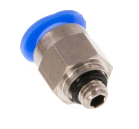 6mm x M 5 Messing/POM Insteekfitting buitendraad Compact Ontwerp NBR [5 Stuks]