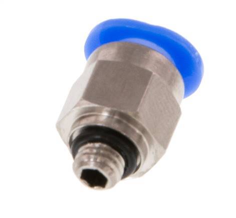 6mm x M 5 Messing/POM Insteekfitting buitendraad Compact Ontwerp NBR [5 Stuks]