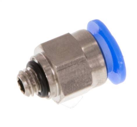 6mm x M 5 Messing/POM Insteekfitting buitendraad Compact Ontwerp NBR [5 Stuks]