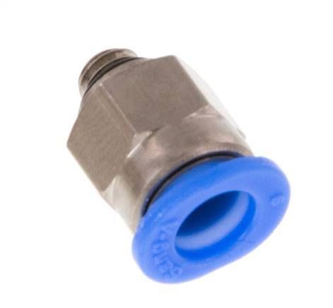 6mm x M 5 Messing/POM Insteekfitting buitendraad Compact Ontwerp NBR [5 Stuks]