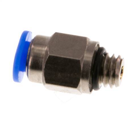 3mm x M 6 Messing/POM Insteekfitting Buitendraad Compact Ontwerp NBR [2 Stuks]