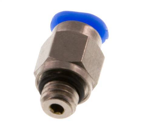3mm x M 6 Messing/POM Insteekfitting Buitendraad Compact Ontwerp NBR [2 Stuks]