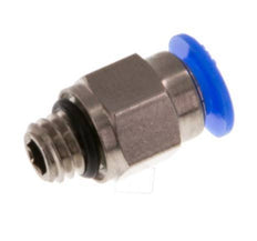 4mm x M 6 Messing/POM Insteekfitting Buitendraad Compact Ontwerp NBR [2 Stuks]