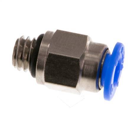 4mm x M 6 Messing/POM Insteekfitting Buitendraad Compact Ontwerp NBR [2 Stuks]