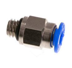 4mm x M 6 Messing/POM Insteekfitting Buitendraad Compact Ontwerp NBR [2 Stuks]