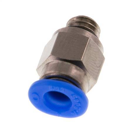 4mm x M 6 Messing/POM Insteekfitting Buitendraad Compact Ontwerp NBR [2 Stuks]