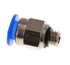 6mm x M 6 Messing/POM Insteekfitting Buitendraad Compact Ontwerp NBR [2 Stuks]