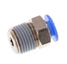 4mm x R1/8'' Messing/POM Insteekfitting buitendraad Compact Ontwerp NBR [5 Stuks]