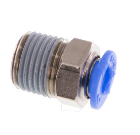 4mm x R1/8'' Messing/POM Insteekfitting buitendraad Compact Ontwerp NBR [5 Stuks]