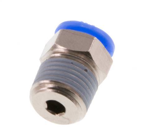 4mm x R1/8'' Messing/POM Insteekfitting buitendraad Compact Ontwerp NBR [5 Stuks]