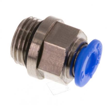 4mm x G1/8'' Push-in Fitting with Male Threads Brass/POM NBR Compact Design [5 Pieces]