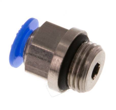 4mm x G1/8'' Messing/POM Insteekfitting buitendraad Compact Ontwerp NBR [5 Stuks]