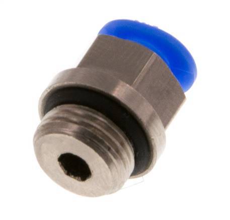 4mm x G1/8'' Messing/POM Insteekfitting buitendraad Compact Ontwerp NBR [5 Stuks]