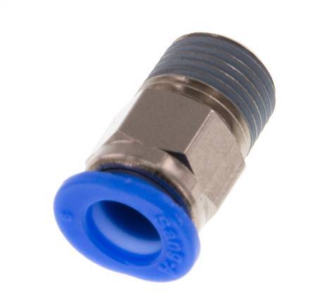 6mm x R1/8'' Messing/POM Insteekfitting buitendraad Compact Ontwerp NBR [5 Stuks]