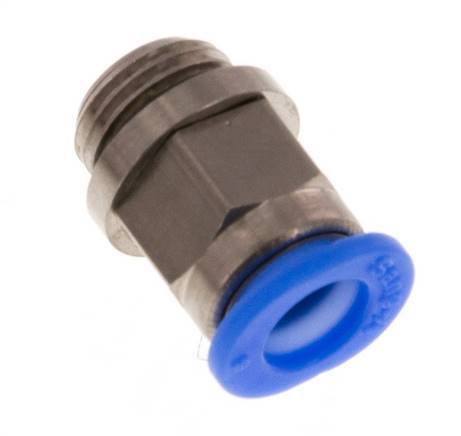 6mm x G1/8'' Messing/POM Insteekfitting buitendraad Compact Ontwerp NBR [5 Stuks]