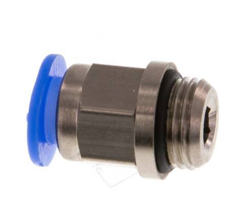 6mm x G1/8'' Messing/POM Insteekfitting buitendraad Compact Ontwerp NBR [5 Stuks]