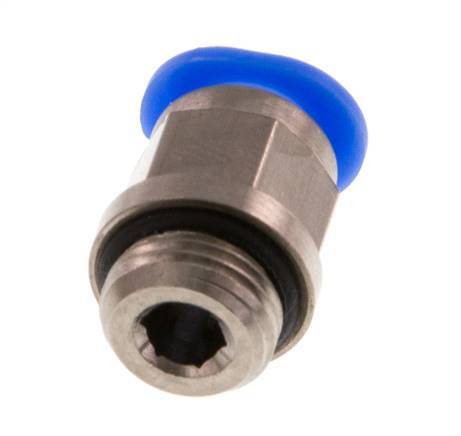 6mm x G1/8'' Messing/POM Insteekfitting buitendraad Compact Ontwerp NBR [5 Stuks]