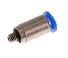 3mm x M 3 Staal/POM Insteekfitting Buitendraad Binnenzeskant Compact Ontwerp NBR [2 Stuks]