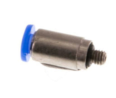 3mm x M 3 Staal/POM Insteekfitting Buitendraad Binnenzeskant Compact Ontwerp NBR [2 Stuks]