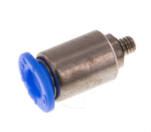 4mm x M 3 Staal/POM Insteekfitting Buitendraad Binnenzeskant Compact Ontwerp NBR [2 Stuks]