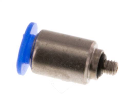 4mm x M 3 Staal/POM Insteekfitting Buitendraad Binnenzeskant Compact Ontwerp NBR [2 Stuks]