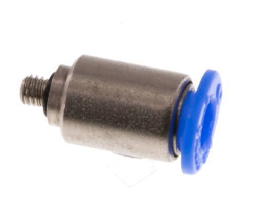 4mm x M 3 Staal/POM Insteekfitting Buitendraad Binnenzeskant Compact Ontwerp NBR [2 Stuks]