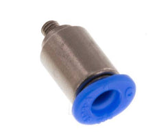 4mm x M 3 Staal/POM Insteekfitting Buitendraad Binnenzeskant Compact Ontwerp NBR [2 Stuks]