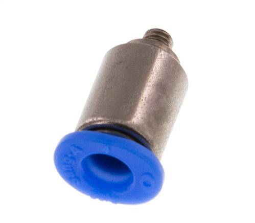 4mm x M 3 Staal/POM Insteekfitting Buitendraad Binnenzeskant Compact Ontwerp NBR [2 Stuks]