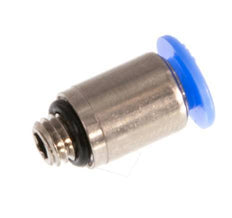 4mm x M 5 Messing/POM Insteekfitting buitendraad Binnenzeskant Compact Ontwerp NBR [5 Stuks]