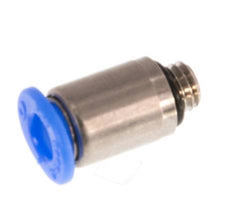 4mm x M 5 Messing/POM Insteekfitting buitendraad Binnenzeskant Compact Ontwerp NBR [5 Stuks]