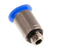 4mm x M 5 Messing/POM Insteekfitting buitendraad Binnenzeskant Compact Ontwerp NBR [5 Stuks]