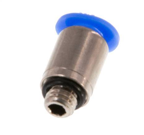 4mm x M 5 Messing/POM Insteekfitting buitendraad Binnenzeskant Compact Ontwerp NBR [5 Stuks]