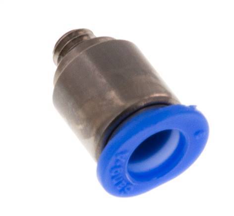6mm x M 5 Messing/POM Insteekfitting buitendraad Binnenzeskant Compact Ontwerp NBR [5 Stuks]