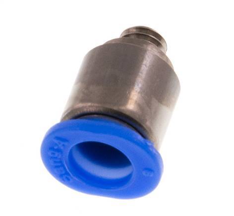 6mm x M 5 Messing/POM Insteekfitting buitendraad Binnenzeskant Compact Ontwerp NBR [5 Stuks]