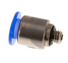 6mm x M 5 Messing/POM Insteekfitting buitendraad Binnenzeskant Compact Ontwerp NBR [5 Stuks]