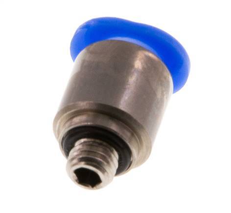 6mm x M 5 Messing/POM Insteekfitting buitendraad Binnenzeskant Compact Ontwerp NBR [5 Stuks]