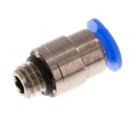 4mm x M 6 Messing/POM Insteekfitting Buitendraad Binnenzeskant Compact Ontwerp NBR [2 Stuks]