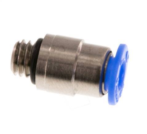 4mm x M 6 Messing/POM Insteekfitting Buitendraad Binnenzeskant Compact Ontwerp NBR [2 Stuks]