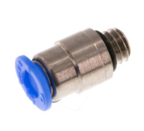 4mm x M 6 Messing/POM Insteekfitting Buitendraad Binnenzeskant Compact Ontwerp NBR [2 Stuks]