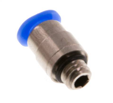 4mm x M 6 Messing/POM Insteekfitting Buitendraad Binnenzeskant Compact Ontwerp NBR [2 Stuks]