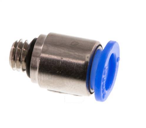 6mm x M 6 Messing/POM Insteekfitting Buitendraad Binnenzeskant Compact Ontwerp NBR [2 Stuks]