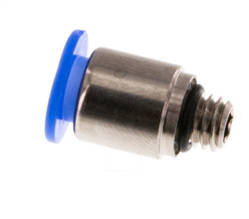 6mm x M 6 Messing/POM Insteekfitting Buitendraad Binnenzeskant Compact Ontwerp NBR [2 Stuks]