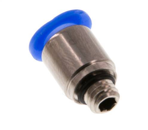 6mm x M 6 Messing/POM Insteekfitting Buitendraad Binnenzeskant Compact Ontwerp NBR [2 Stuks]