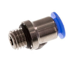 4mm x M 7 Messing/POM Insteekfitting buitendraad Binnenzeskant Compact Ontwerp NBR [5 Stuks]