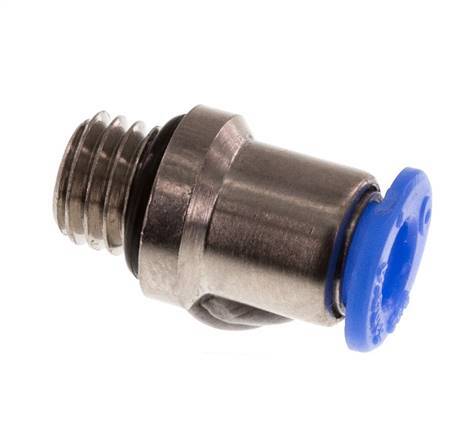 4mm x M 7 Messing/POM Insteekfitting buitendraad Binnenzeskant Compact Ontwerp NBR [5 Stuks]