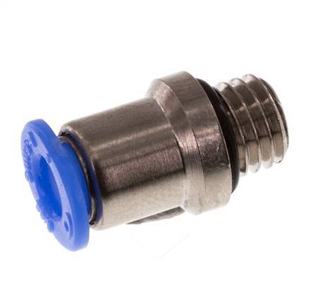 4mm x M 7 Messing/POM Insteekfitting buitendraad Binnenzeskant Compact Ontwerp NBR [5 Stuks]