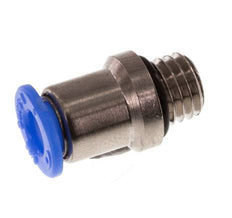 4mm x M 7 Messing/POM Insteekfitting buitendraad Binnenzeskant Compact Ontwerp NBR [5 Stuks]